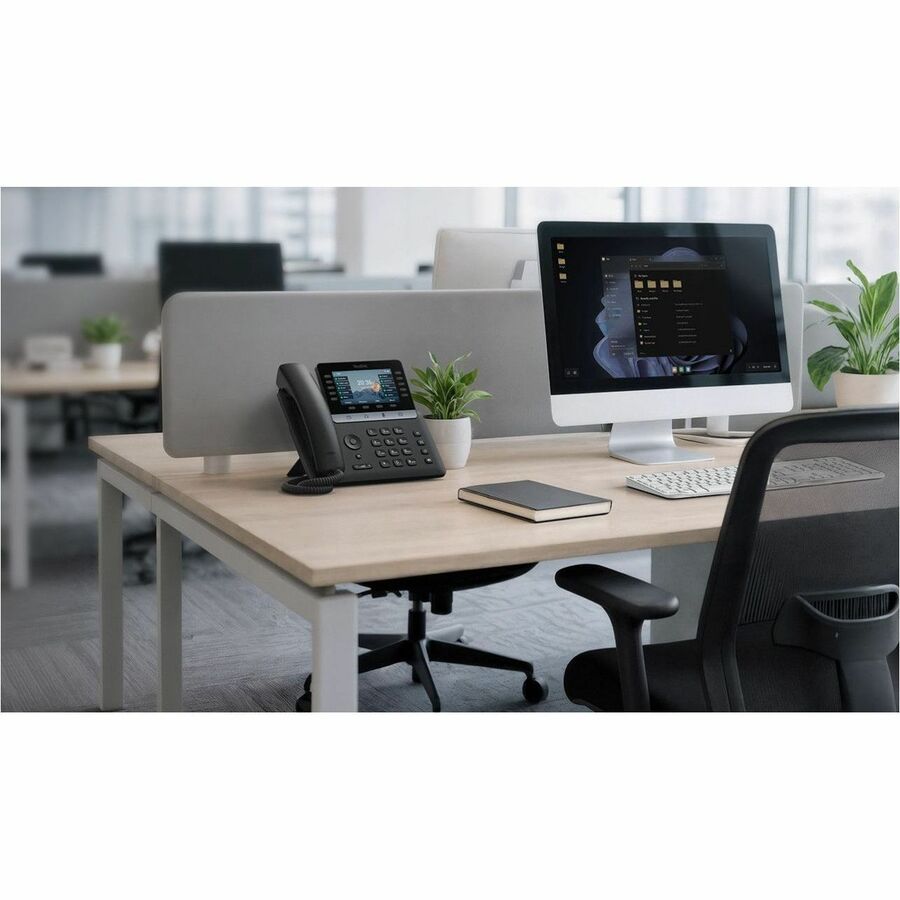 Alternate-Image7 Image for Yealink T74W IP Phone - Corded - Corded/Cordless - Bluetooth, Wi-Fi - 10 Multiple Conferencing - Wall Mountable - Black