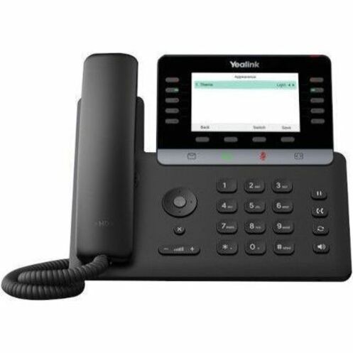 Alternate-Image1 Image for Yealink T74W IP Phone - Corded - Corded/Cordless - Bluetooth, Wi-Fi - 10 Multiple Conferencing - Wall Mountable - Black