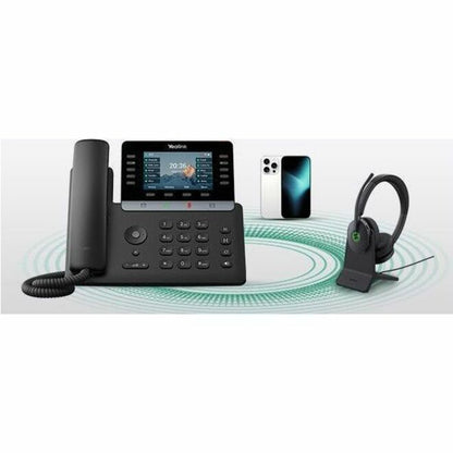 Alternate-Image5 Image for Yealink T74W IP Phone - Corded - Corded/Cordless - Bluetooth, Wi-Fi - 10 Multiple Conferencing - Wall Mountable - Black