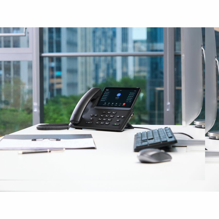 Alternate-Image4 Image for Yealink T77U IP Phone - Corded - Corded - 10 Multiple Conferencing - Wall Mountable, Stand Mountable - Classic Gray