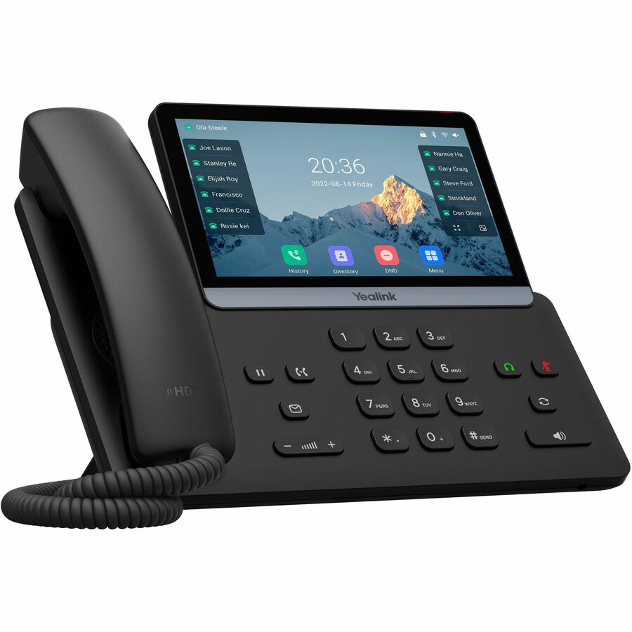 Alternate-Image1 Image for Yealink T77U IP Phone - Corded - Corded - 10 Multiple Conferencing - Wall Mountable, Stand Mountable - Classic Gray