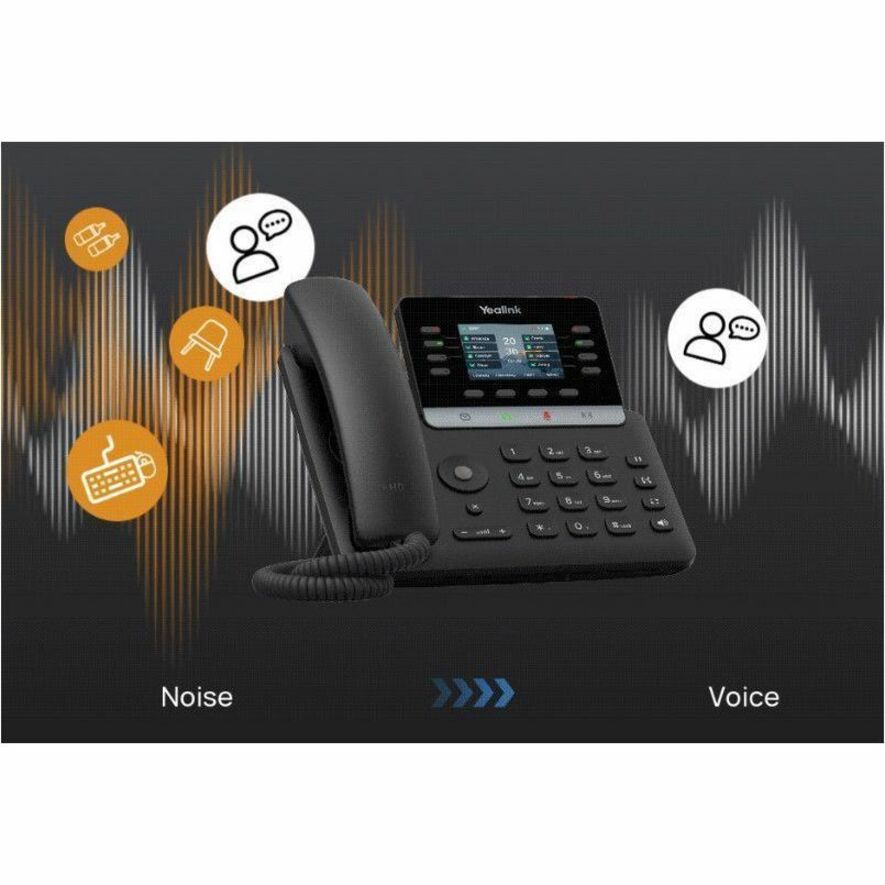 Alternate-Image4 Image for Yealink SIP-T73W IP Phone - Corded/Cordless - Corded/Cordless - Bluetooth, Radio Frequency - 5 Multiple Conferencing - Wall Mountable - Black