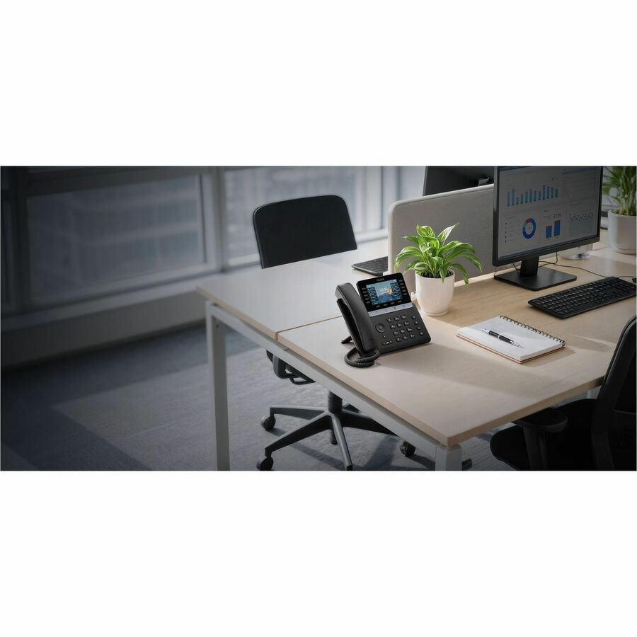 Alternate-Image3 Image for Yealink T74U IP Phone - Corded - Corded - 10 Multiple Conferencing - Wall Mountable, Stand Mountable - Black