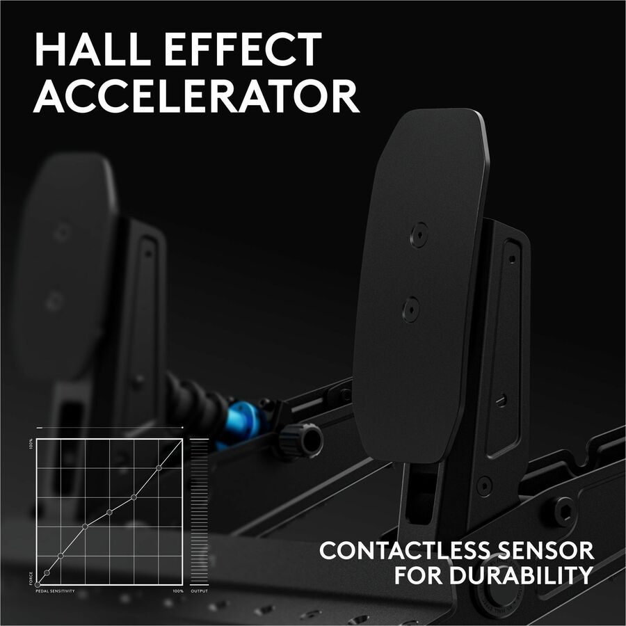 Alternate-Image2 Image for Logitech G RS Pedals - Sim Racing Pedals with 75 kg Load Cell Brake, Adjustable Pedal Positions, Modular Design, Robust Extendable Steel Frame