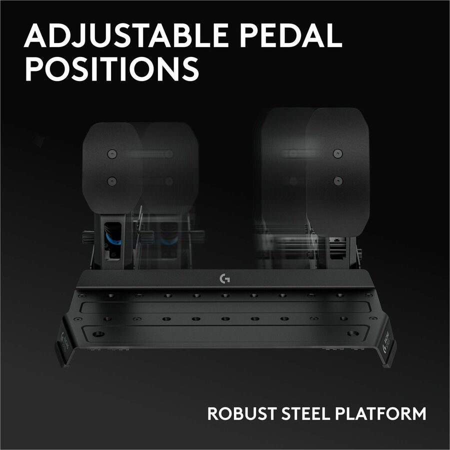 Alternate-Image3 Image for Logitech G RS Pedals - Sim Racing Pedals with 75 kg Load Cell Brake, Adjustable Pedal Positions, Modular Design, Robust Extendable Steel Frame