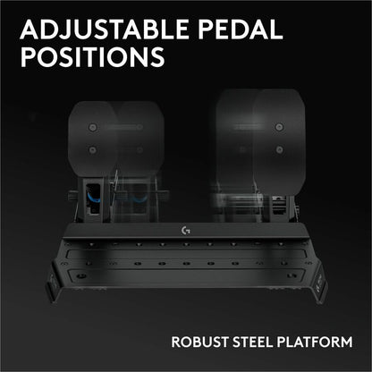 Alternate-Image3 Image for Logitech G RS Pedals - Sim Racing Pedals with 75 kg Load Cell Brake, Adjustable Pedal Positions, Modular Design, Robust Extendable Steel Frame
