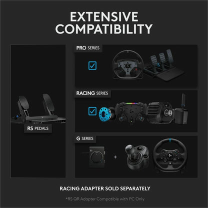Alternate-Image5 Image for Logitech G RS Pedals - Sim Racing Pedals with 75 kg Load Cell Brake, Adjustable Pedal Positions, Modular Design, Robust Extendable Steel Frame