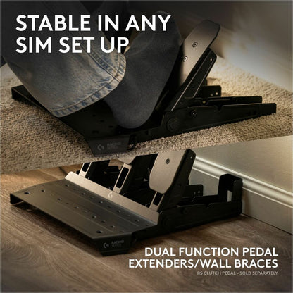 Alternate-Image4 Image for Logitech G RS Pedals - Sim Racing Pedals with 75 kg Load Cell Brake, Adjustable Pedal Positions, Modular Design, Robust Extendable Steel Frame