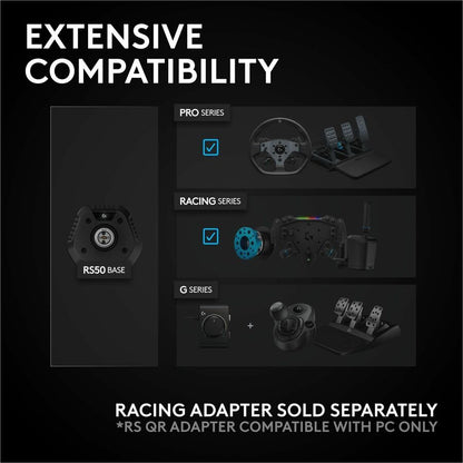 Alternate-Image5 Image for Logitech G RS50 System, 3-Piece Sim Racing Steering Wheel Setup - RS50 Wheel base with 8 Nm Direct Drive, RS Wheel Hub with 13 Buttons and RS Round Wheel 11-inch - For Xbox/PC