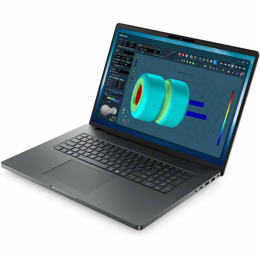 Left Image for Dell Pro Max Plus MB18250 18" Mobile Workstation - QHD+ - 120 Hz - Intel Core Ultra 9 285HX - vPro Technology - Intel Evo Platform - 32 GB - 1 TB SSD - English (US) Keyboard - Magnetite