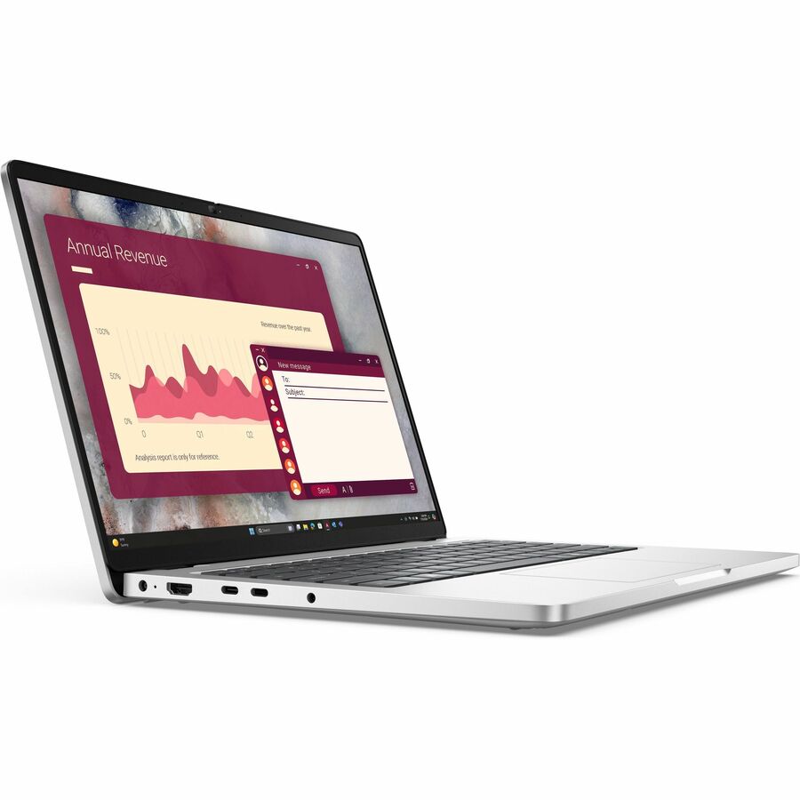 Alternate-Image1 Image for Dell Pro 14 PC14250 14" Touchscreen Notebook - Full HD Plus - 60 Hz - Intel Core Ultra 7 265U - vPro Technology - 16 GB - 512 GB SSD - English (US) Keyboard - Smart Card Reader - Platinum Silver, Metallic