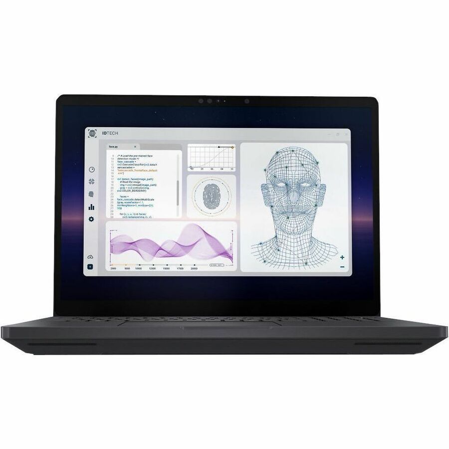 Front Image for Dell Pro Max Plus MB16250 16" Mobile Workstation - Full HD Plus - 120 Hz - Intel Core Ultra 9 285HX - vPro Technology - 64 GB - 1 TB SSD - English (US) Keyboard - Magnetite
