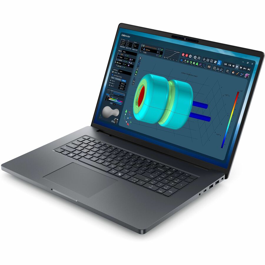Left Image for Dell Pro Max Plus MB18250 18" Mobile Workstation - QHD+ - 120 Hz - Intel Core Ultra 7 265HX - vPro Technology - 32 GB - 512 GB SSD - English (US) Keyboard - Magnetite