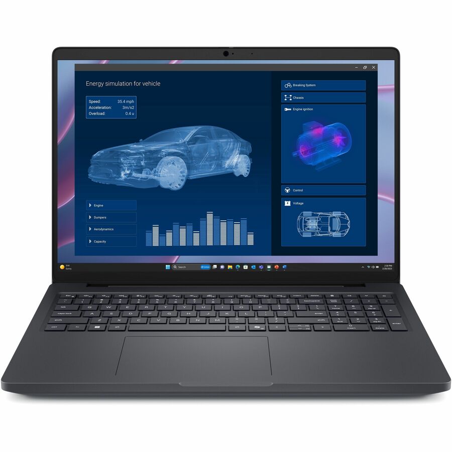 Front Image for Dell Pro Max MC16255 16" Copilot+ PC Mobile Workstation - Full HD Plus - AMD Ryzen AI 5 PRO 340 - 16 GB - 256 GB SSD - English (US) Keyboard - Magnetite