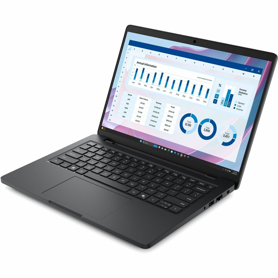 Left Image for Dell Pro Max MC14255 14" Copilot+ PC Mobile Workstation - Full HD Plus - AMD Ryzen AI 7 PRO 350 - 32 GB - 512 GB SSD - English (US) Keyboard - Magnetite