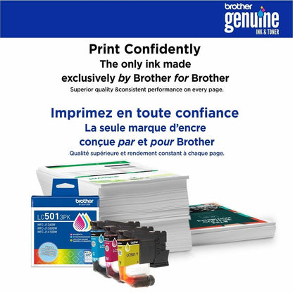 Alternate-Image2 Image for Brother Original High Yield Inkjet Ink Cartridge - Multi-pack - Cyan, Magenta, Yellow - 1 Each