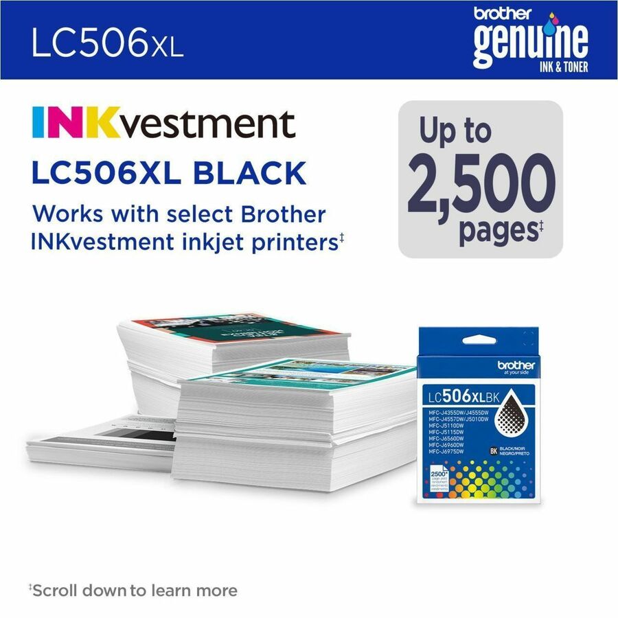 Alternate-Image3 Image for Brother Genuine LC506XLBK High Yield Black Ink Cartridge