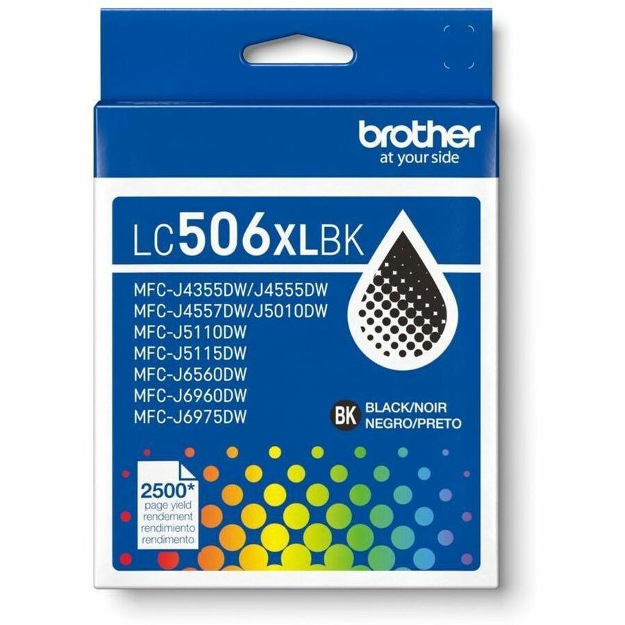 Alternate-Image1 Image for Brother Genuine LC506XLBK High Yield Black Ink Cartridge