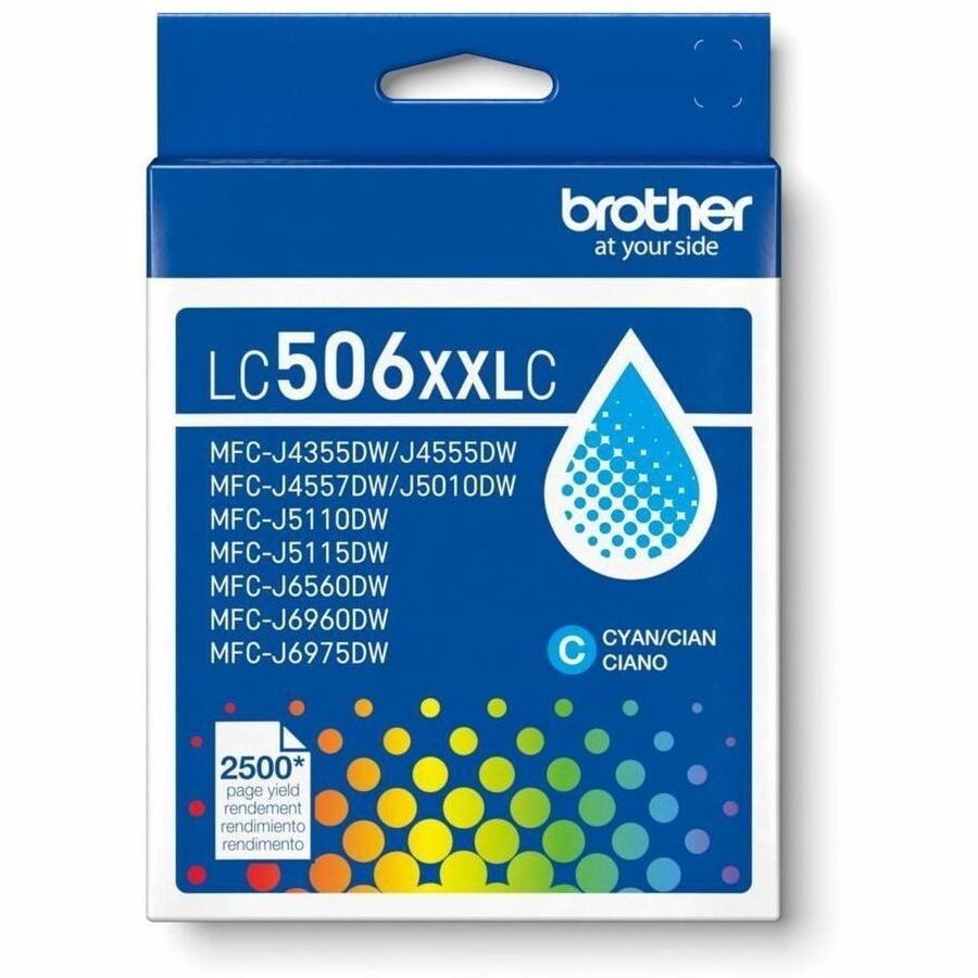 Alternate-Image1 Image for Brother Genuine LC506XXLC Super High Yield Cyan Ink Cartridge