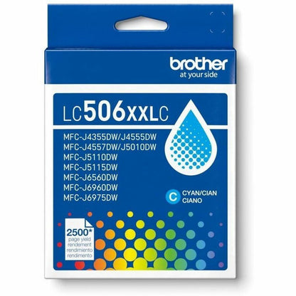 Alternate-Image1 Image for Brother Genuine LC506XXLC Super High Yield Cyan Ink Cartridge