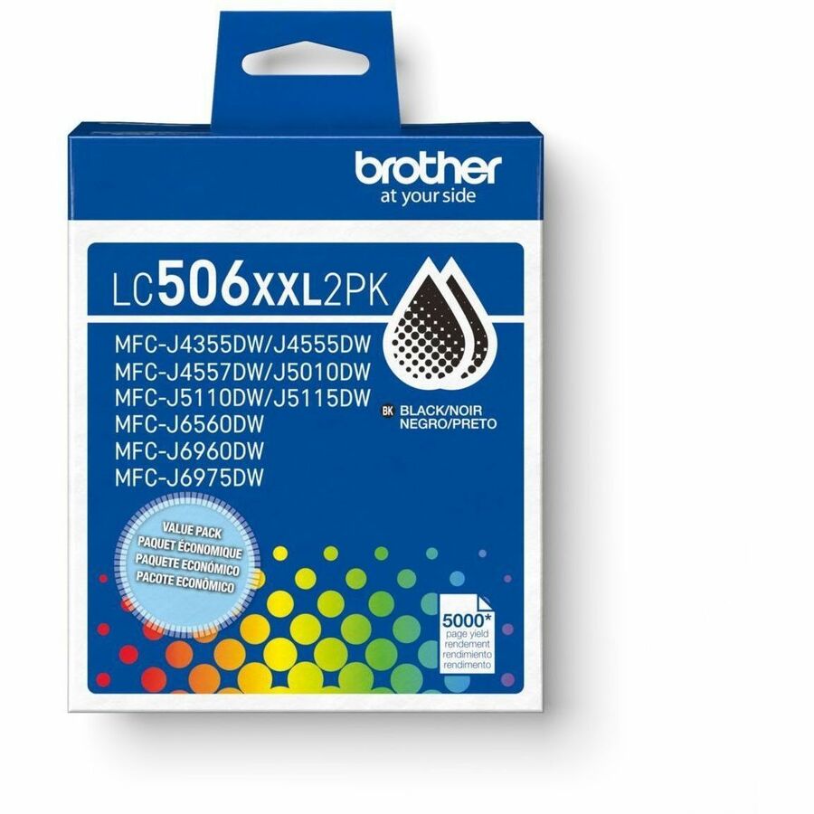 Alternate-Image1 Image for Brother Genuine LC506XXL 2PK Twin Pack of Super High Yield Black Ink Cartridges