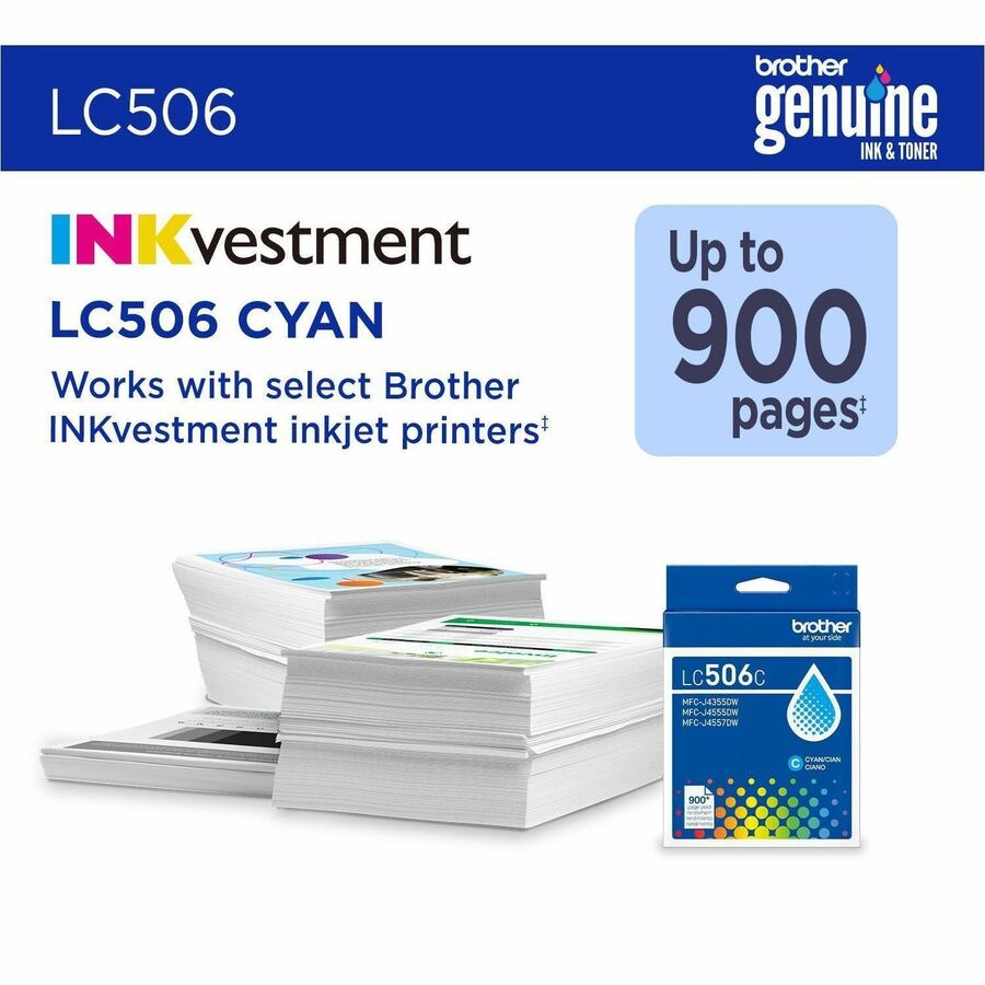 Alternate-Image1 Image for Brother Original Standard Yield Inkjet Ink Cartridge - Cyan - 1 Each