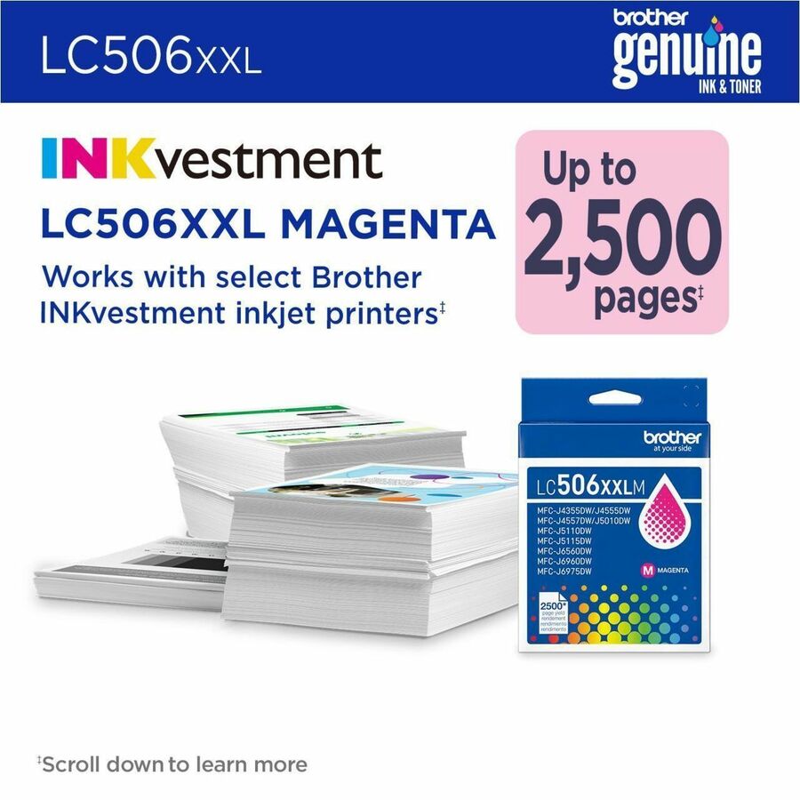 Alternate-Image3 Image for Brother Genuine LC506XXLM Super High Yield Magenta Ink Cartridge