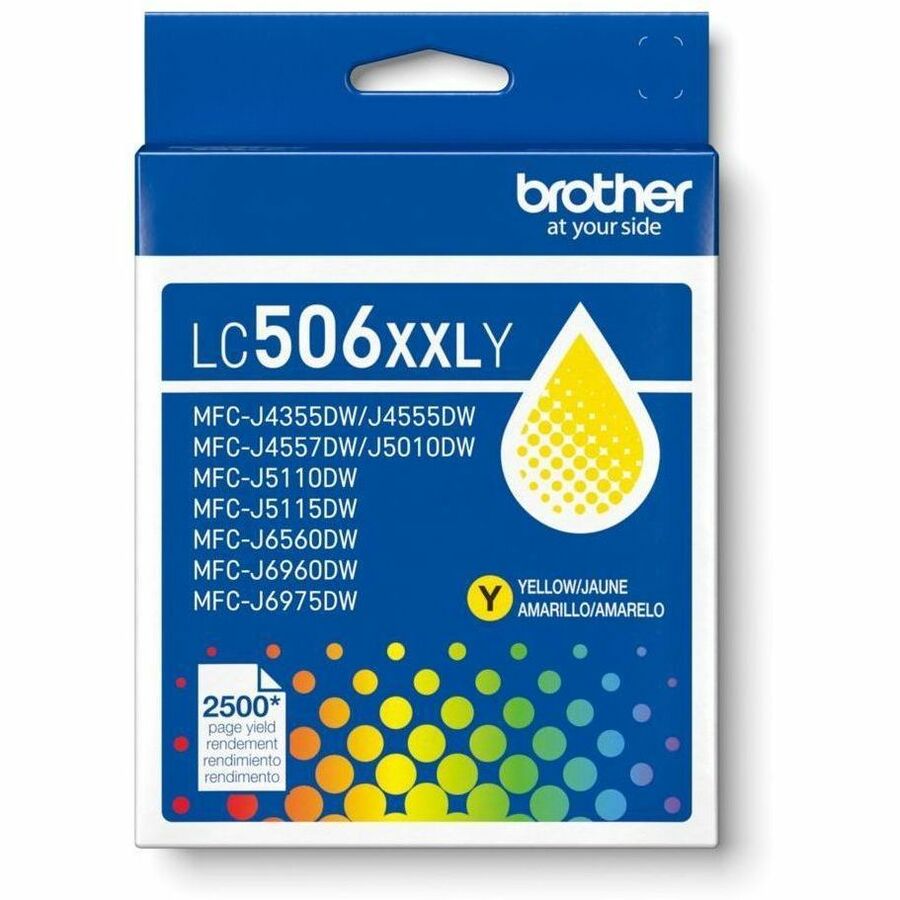 Alternate-Image1 Image for Brother Genuine LC506XXLY Super High Yield Yellow Ink Cartridge