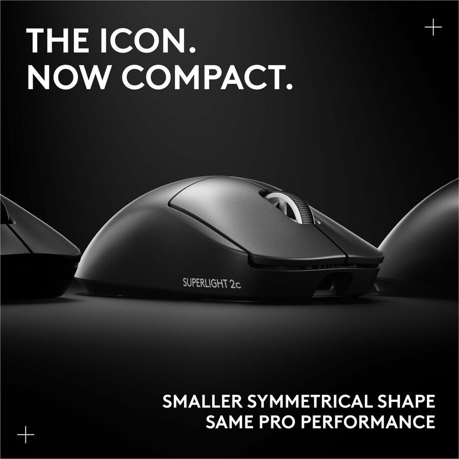 Alternate-Image1 Image for Logitech G PRO X SUPERLIGHT 2c wireless gaming mouse, 51 g pro-grade compact mouse with 5 programmable buttons, USB-C charging, 44K DPI sensor, up to 8 kHz polling for PC/Mac, Black