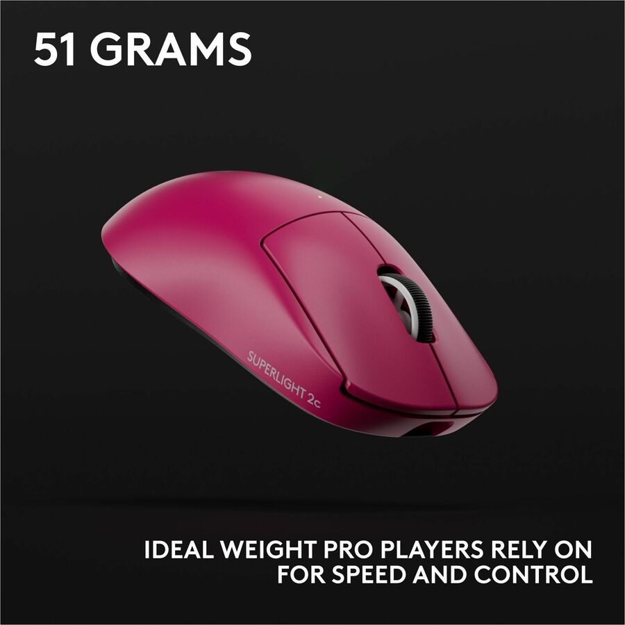 Alternate-Image8 Image for Logitech G PRO X SUPERLIGHT 2c wireless gaming mouse, 51 g pro-grade compact mouse with 5 programmable buttons, USB-C charging, 44K DPI sensor, up to 8 kHz polling for PC/Mac, Pink