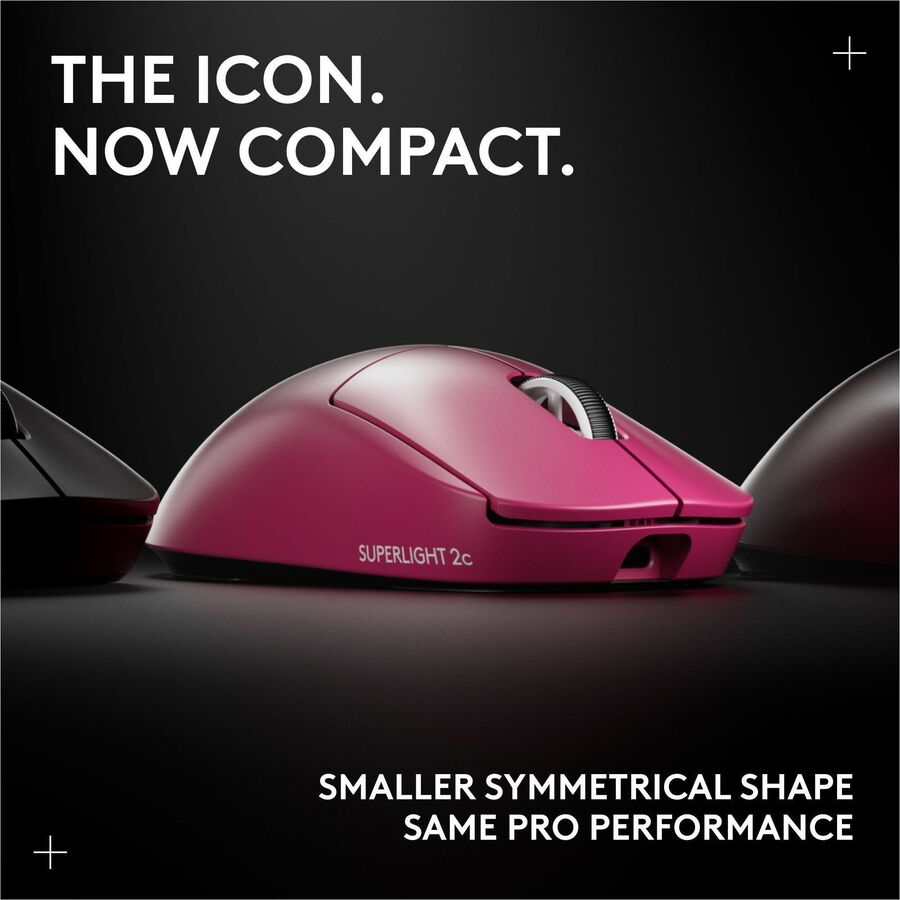 Alternate-Image1 Image for Logitech G PRO X SUPERLIGHT 2c wireless gaming mouse, 51 g pro-grade compact mouse with 5 programmable buttons, USB-C charging, 44K DPI sensor, up to 8 kHz polling for PC/Mac, Pink