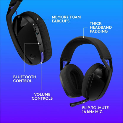 Alternate-Image7 Image for Logitech G321 LIGHTSPEED Wireless Bluetooth Gaming Headset, dynamic comfort and fit, 20+ hrs battery, PC, PS4, PS5, Nintendo Switch, Mobile - Black
