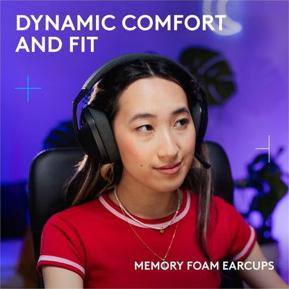 Alternate-Image1 Image for Logitech G321 LIGHTSPEED Wireless Bluetooth Gaming Headset, dynamic comfort and fit, 20+ hrs battery, PC, PS4, PS5, Nintendo Switch, Mobile - Black