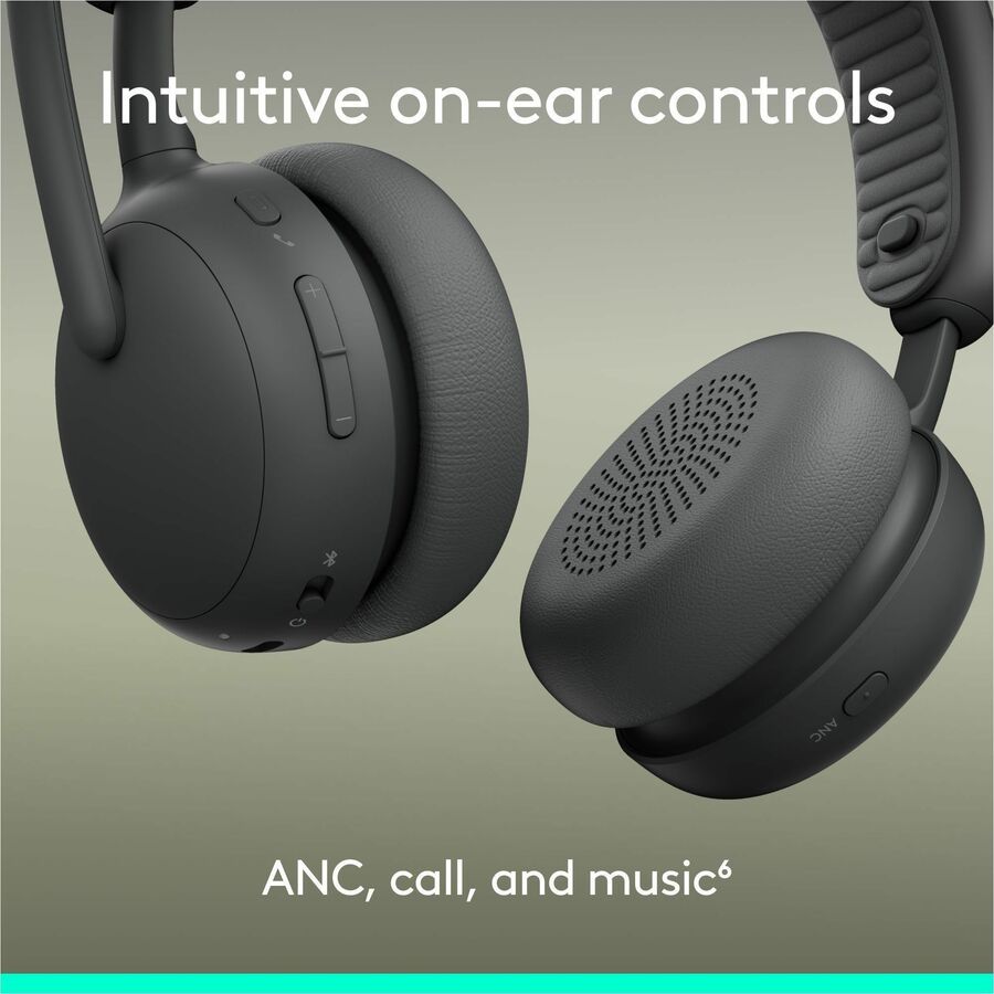 Alternate-Image7 Image for Logitech Zone Wireless 2 ES - Noise-Canceling Wireless Headset with Adaptive Hybrid ANC, Bluetooth, Graphite
