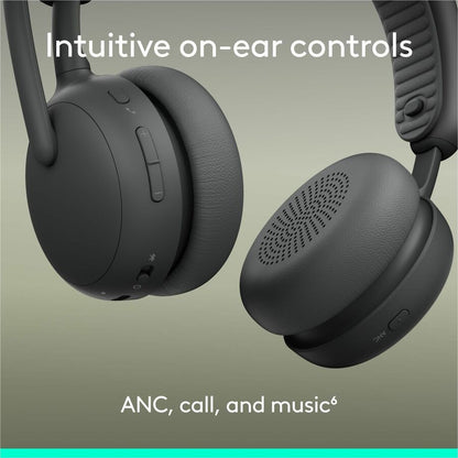 Alternate-Image7 Image for Logitech Zone Wireless 2 ES - Noise-Canceling Wireless Headset with Adaptive Hybrid ANC, Bluetooth, Graphite