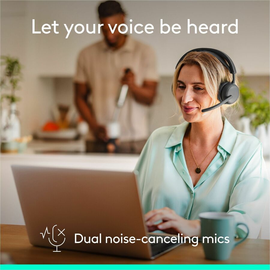 Alternate-Image3 Image for Logitech Zone Wireless 2 ES - Noise-Canceling Wireless Headset with Adaptive Hybrid ANC, Bluetooth, Graphite