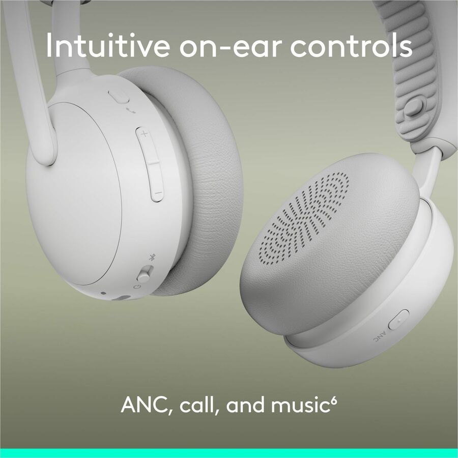 Alternate-Image7 Image for Logitech Zone Wireless 2 ES - Noise-Canceling Wireless Headset with Adaptive Hybrid ANC, Bluetooth, Off-White