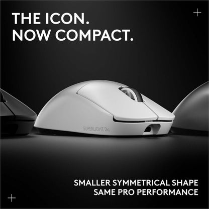 Alternate-Image1 Image for Logitech G PRO X SUPERLIGHT 2c wireless gaming mouse, 51 g pro-grade compact mouse with 5 programmable buttons, USB-C charging, 44K DPI sensor, up to 8 kHz polling for PC/Mac, White
