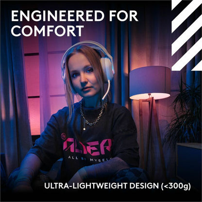 Alternate-Image2 Image for Logitech G Astro A20 X LIGHTSPEED Wireless Gaming Headset for PS5, Xbox, Switch, PC with 2-system PLAYSYNC Audio, Bluetooth, LIGHTSYNC RGB - White