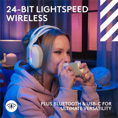 Alternate-Image8 Image for Logitech G Astro A20 X LIGHTSPEED Wireless Gaming Headset for PS5, Xbox, Switch, PC with 2-system PLAYSYNC Audio, Bluetooth, LIGHTSYNC RGB - White