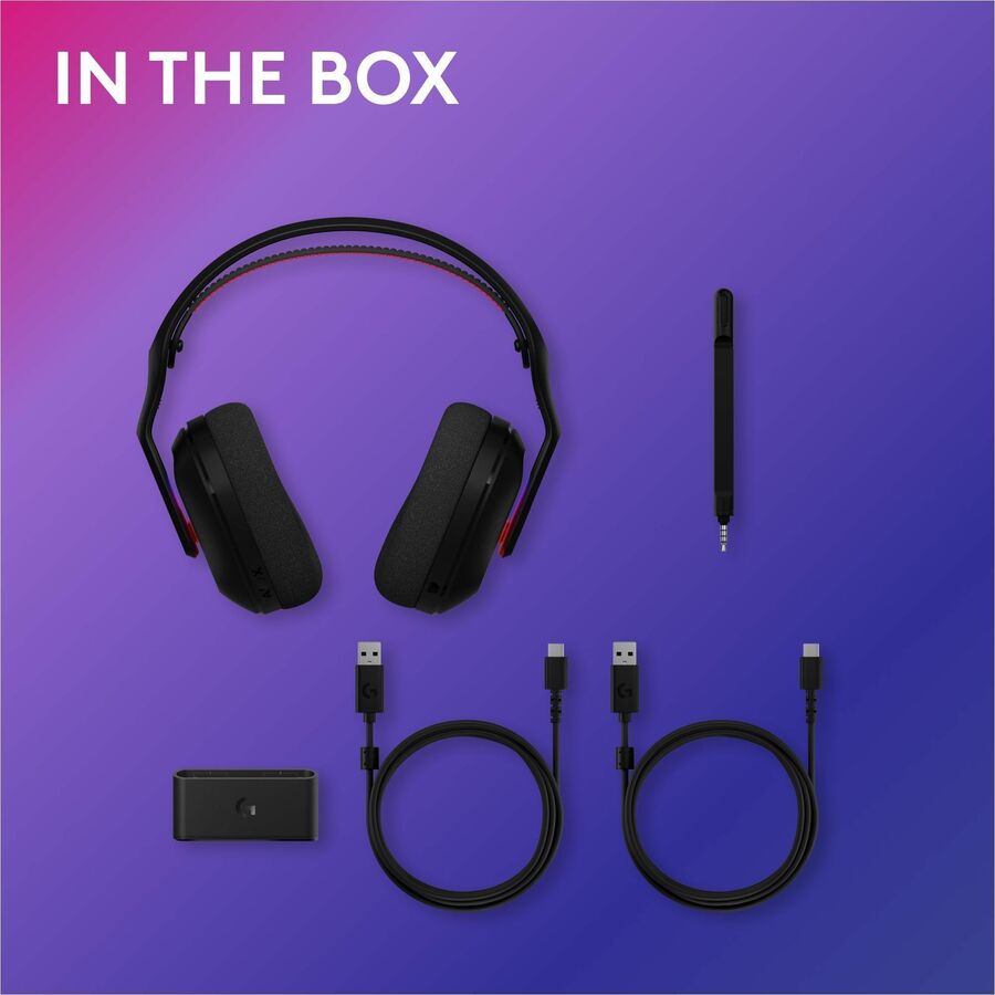 Alternate-Image10 Image for Logitech G Astro A20 X LIGHTSPEED Wireless Gaming Headset for PS5, Xbox, Switch, PC with 2-system PLAYSYNC Audio, Bluetooth, LIGHTSYNC RGB - Black