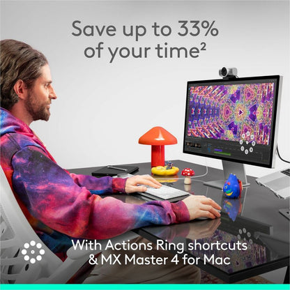 Alternate-Image2 Image for Logitech MX Master 4 for Mac, Ergonomic Bluetooth Mouse with Advanced Performance Haptic Feedback, Ultra-Fast Scrolling, USB-C Charging, MacOS, iPadOS, Windows - white silver