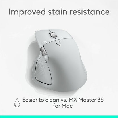 Alternate-Image8 Image for Logitech MX Master 4 for Mac, Ergonomic Bluetooth Mouse with Advanced Performance Haptic Feedback, Ultra-Fast Scrolling, USB-C Charging, MacOS, iPadOS, Windows - white silver