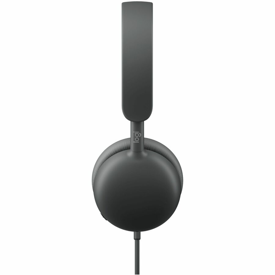 Left Image for Logitech Zone Wired 2 - Noise-Canceling Headset with Adaptive Hybrid ANC, USB-C with USB-A adapter, Graphite