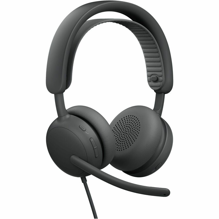 Right Image for Logitech Zone Wired 2 - Noise-Canceling Headset with Adaptive Hybrid ANC, USB-C with USB-A adapter, Graphite
