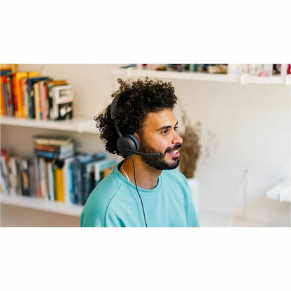 Alternate-Image3 Image for Logitech Zone Wired 2 - Noise-Canceling Headset with Adaptive Hybrid ANC, USB-C with USB-A adapter, Graphite