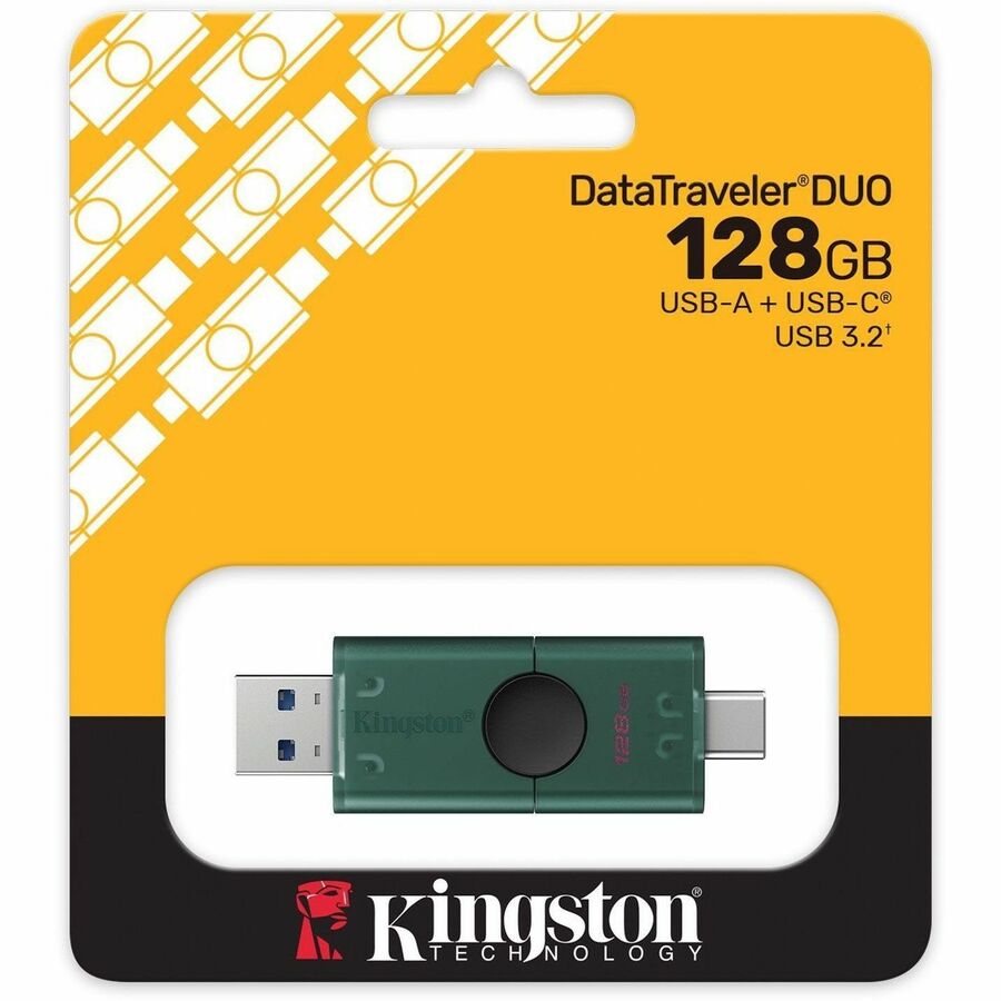 Alternate-Image1 Image for Kingston DataTraveler Duo 128GB USB 3.2 (Type A + Type C) Gen 1 On-The-Go Flash Drive