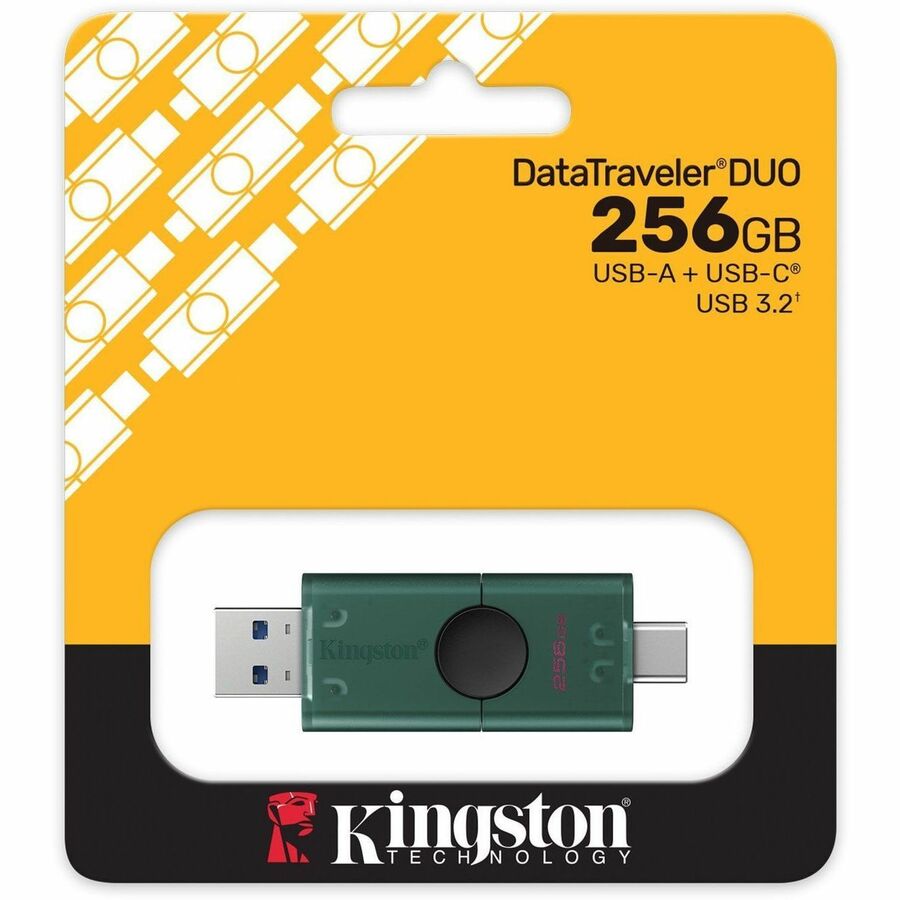 Alternate-Image2 Image for Kingston DataTraveler Duo 256GB (USB 3.2 (Gen 1) Type A + USB 3.2 (Gen 1) Type C) On-The-Go Flash Drive