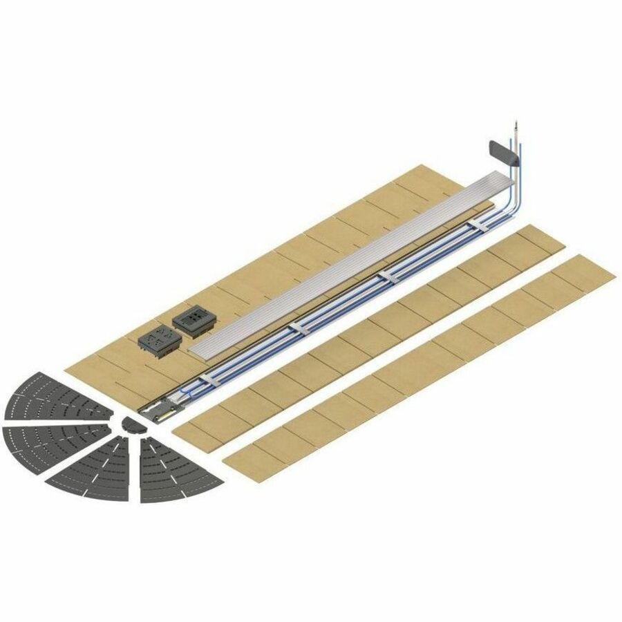 Alternate-Image1 Image for Connectrac 6ft Express Under Carpet Extender Kit - TAA Compliant
