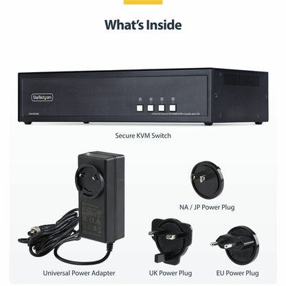 Alternate-Image6 Image for StarTech Secure 4-Port Dual-Monitor KVM Switch, HDMI or DisplayPort, 4K 60Hz, NIAP 4.0, CAC, Made in the USA